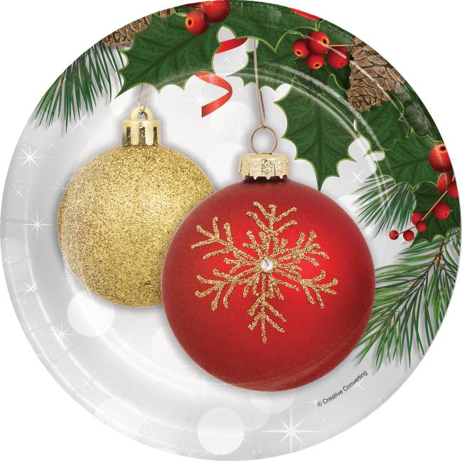 Christmas Ornament Elegance 7inch Plates Party at Lewis Elegant Party