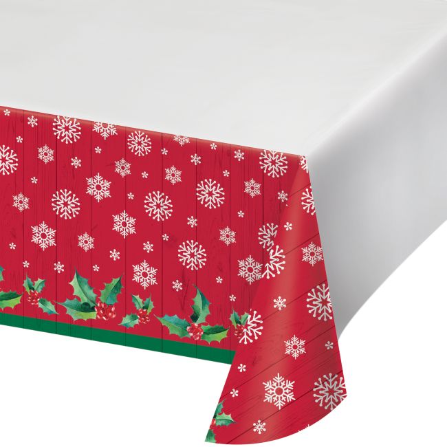 Christmas Classics Plastic Tablecloth Party at Lewis Elegant Party