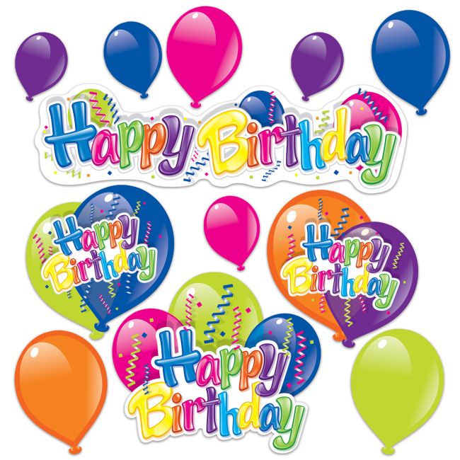 Happy Birthday Cutout Assortment: Party at Lewis Elegant Party Supplies