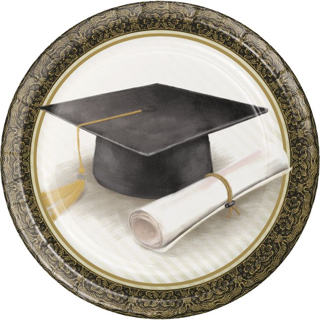 Classic Graduation 9-inch Plates: Party at Lewis Elegant Party Supplies ...