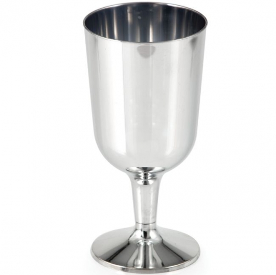 Sensations 6 oz Plastic Silver Metallic Wine Goblet: Party at Lewis Elegant  Party Supplies, Plastic Dinnerware, Paper Plates and Napkins