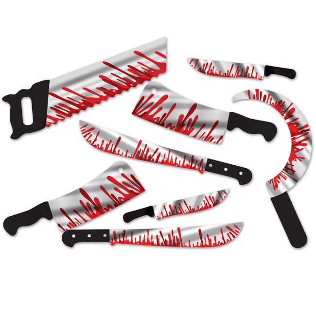 Printed Foil Bloody Weapon Cutouts: Party at Lewis Elegant Party ...