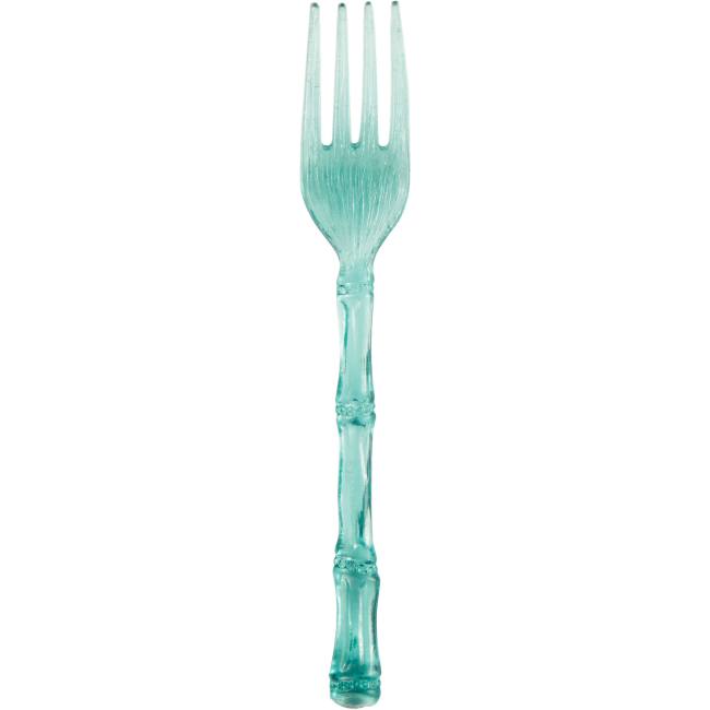 Palm Translucent Aqua Mini Tasting Forks Party at Lewis Elegant Party