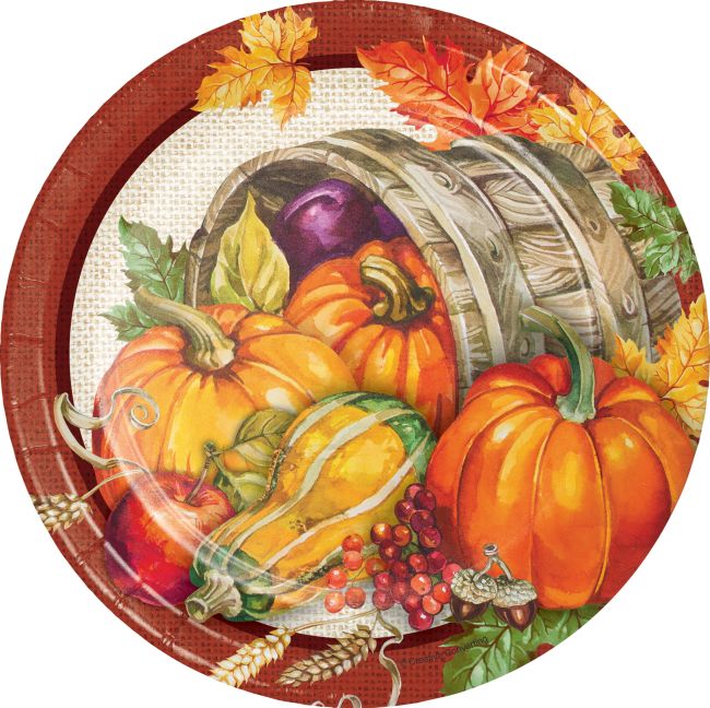 Plentiful Harvest 7-inch Plate: Party at Lewis Elegant Party Supplies ...