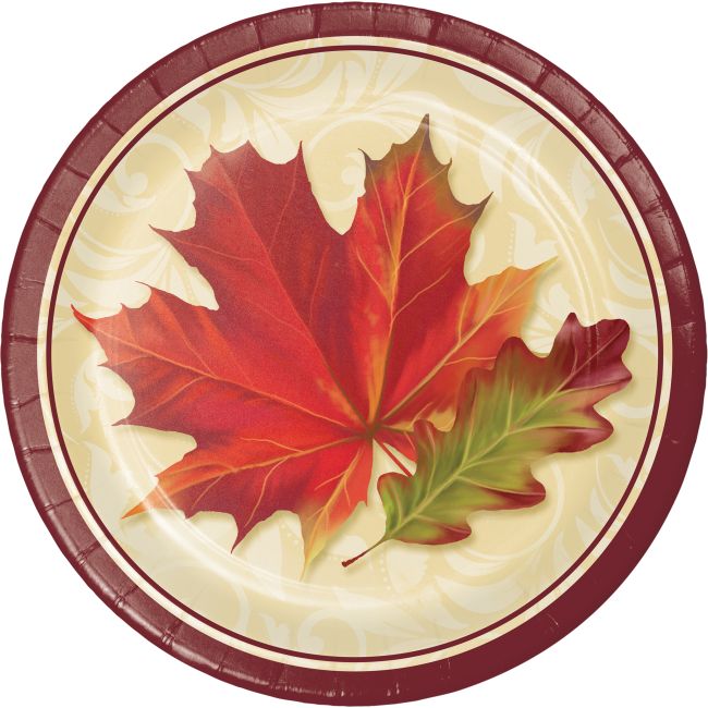 Fall Leaves 9inch Plates Party at Lewis Elegant Party Supplies