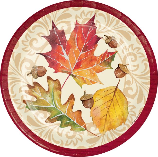 Autumn Fallen Leaves 9inch Plates Party at Lewis Elegant Party