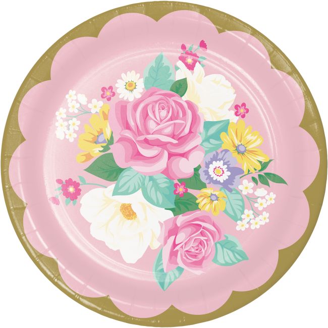 Floral Tea Party 9inch Plates Party at Lewis Elegant Party Supplies