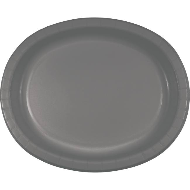 Glamour Gray Sturdy Style 12inch Oval Paper Plates Party at Lewis