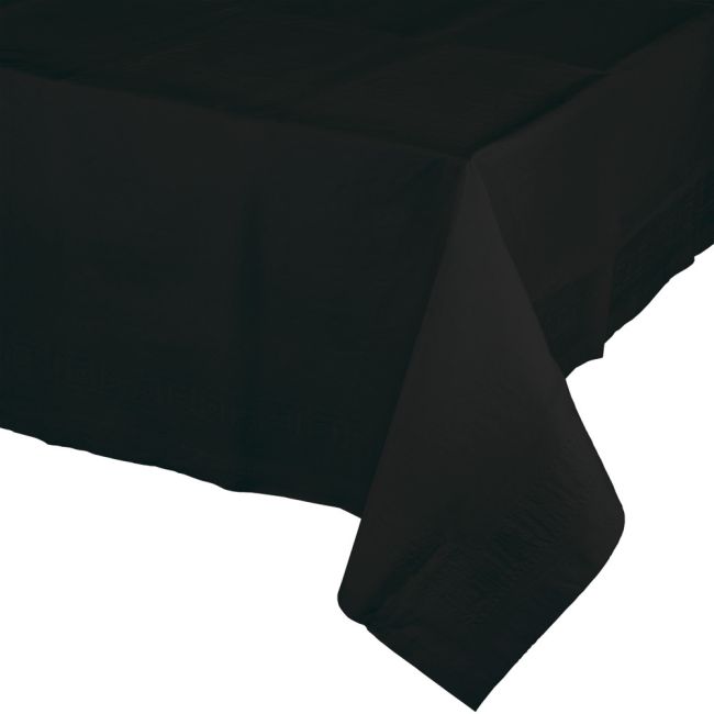 Fabric Mate Linen Like Black Banquet Tablecloth Party at Lewis Elegant