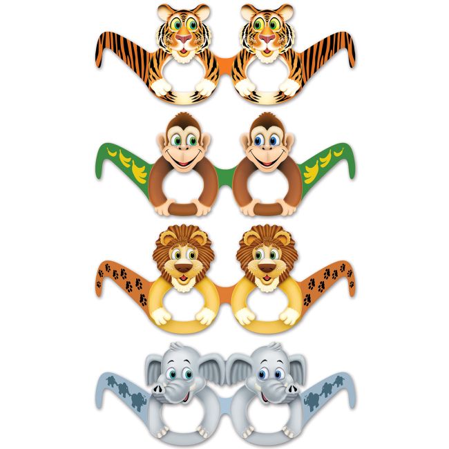 Jungle Animal Eyeglasses Party at Lewis Elegant Party Supplies