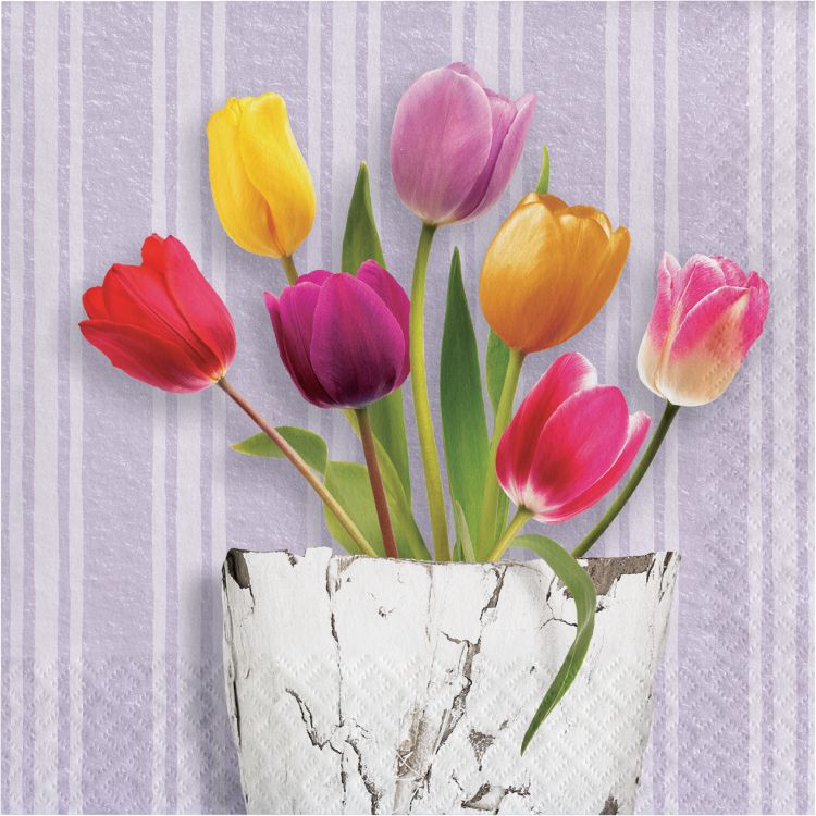 Springtime Tulips Lunch Napkins Party at Lewis Elegant Party Supplies