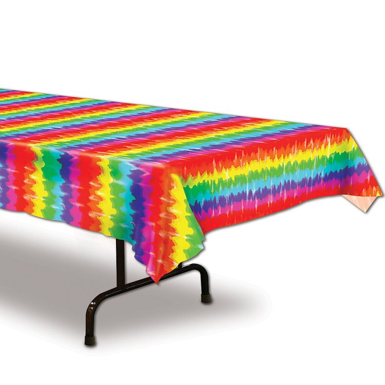 TieDyed Plastic Tablecloth Party at Lewis Elegant Party Supplies
