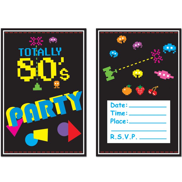 Totally 80's Invitations: Party at Lewis Elegant Party Supplies