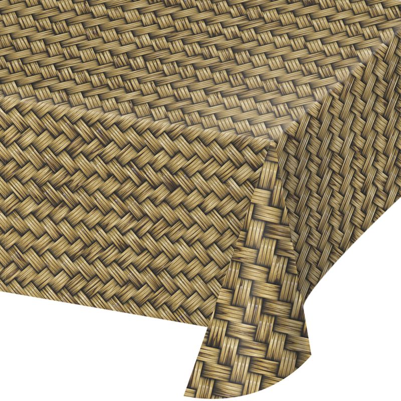 Basket Weave Plastic Tablecloth Party at Lewis Elegant Party Supplies