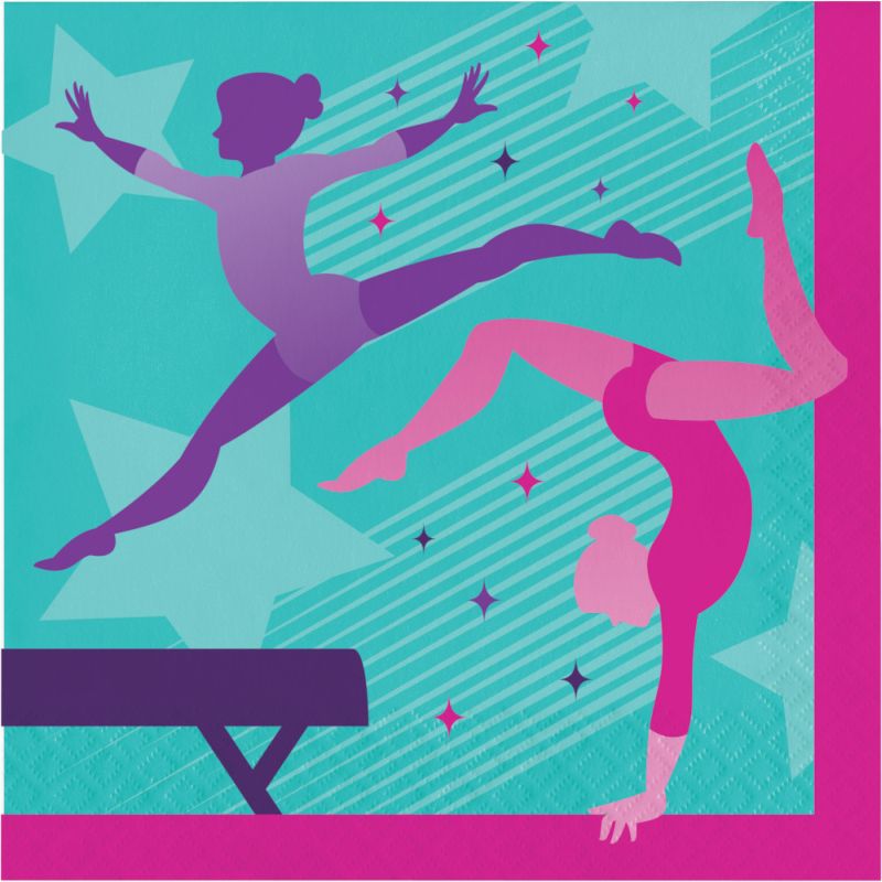Gymnastics Party Lunch Napkins Party at Lewis Elegant Party Supplies