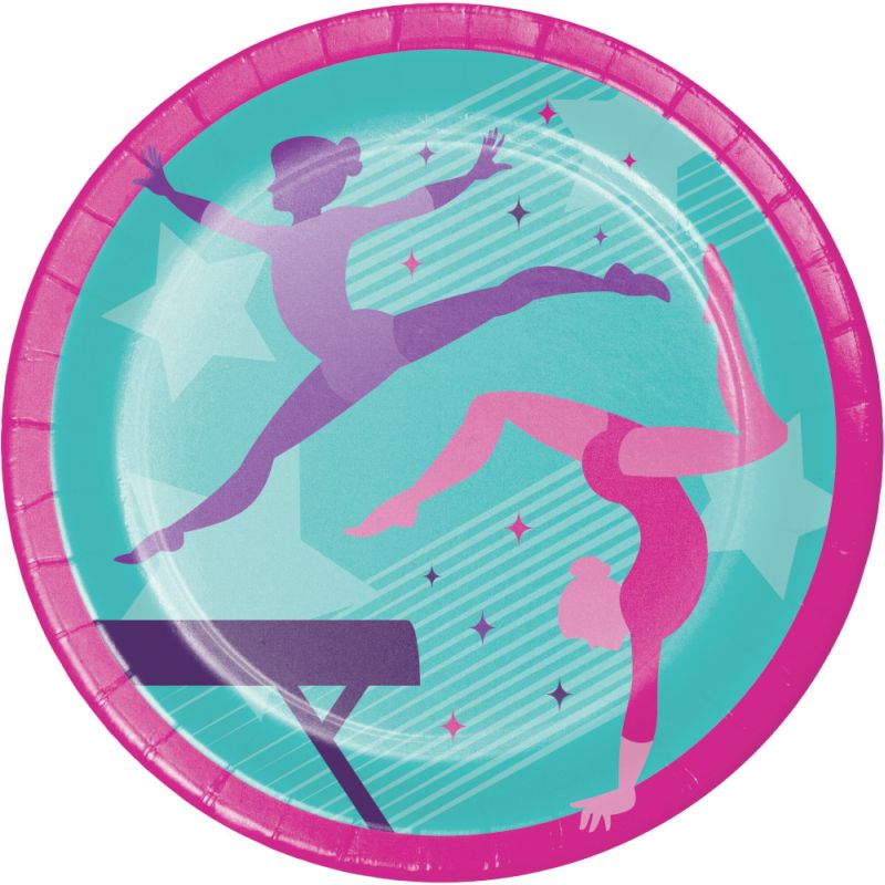 Gymnastics Party 9inch Plates Party at Lewis Elegant Party Supplies