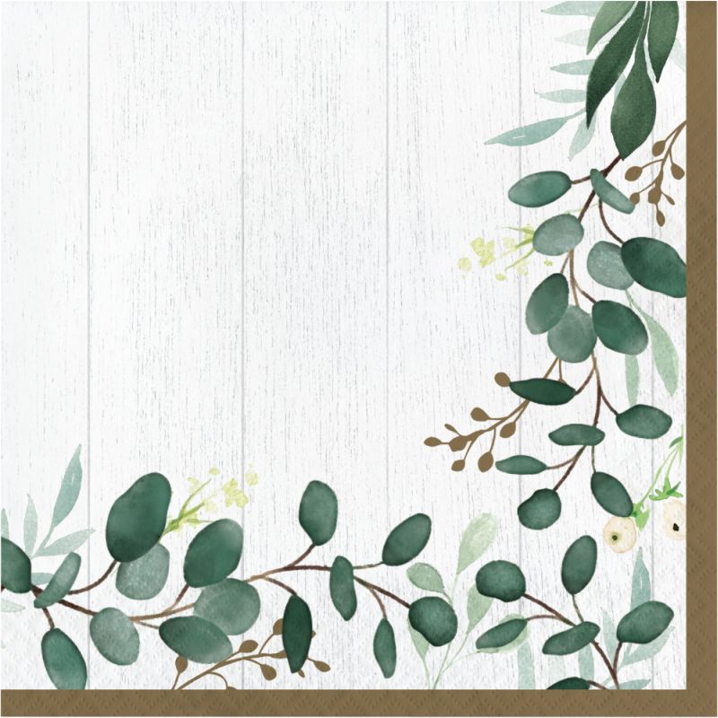 Eucalyptus Greens Lunch Napkins Party at Lewis Elegant Party Supplies