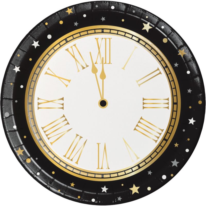 Golden New Year 9inch Plates Party at Lewis Elegant Party Supplies