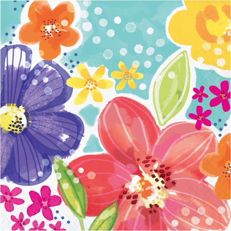 Brilliant Meadow Lunch Napkins Party at Lewis Elegant Party Supplies