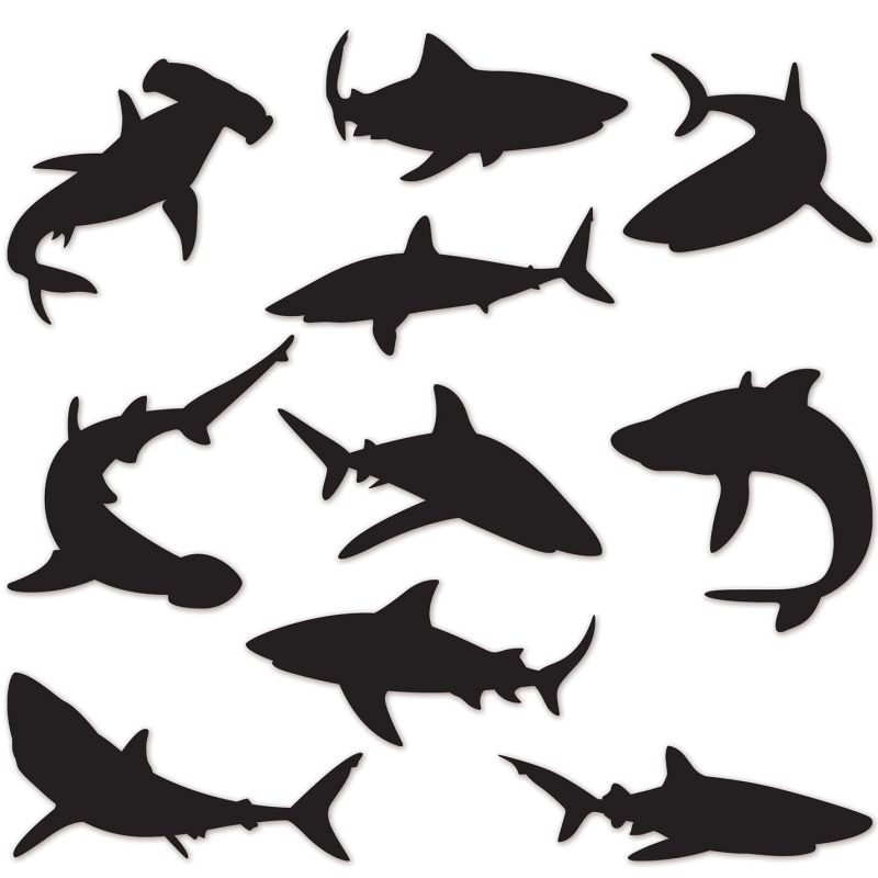 Shark Silhouettes: Party at Lewis Elegant Party Supplies, Plastic ...