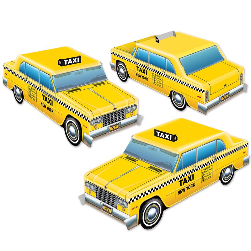 3D Taxi Cab Centerpieces Party at Lewis Elegant Party Supplies, Plastic Dinnerware, Paper