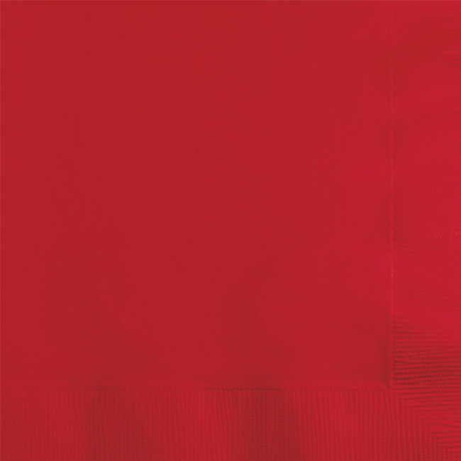 Red Paper Beverage Napkins Party at Lewis Elegant Party Supplies
