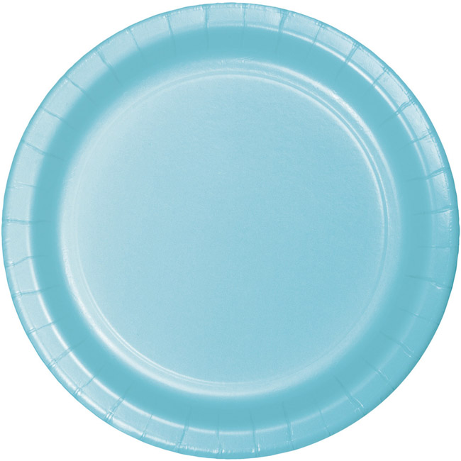 Pastel Blue Heavy Duty 7inch Paper Plates Party at Lewis Elegant