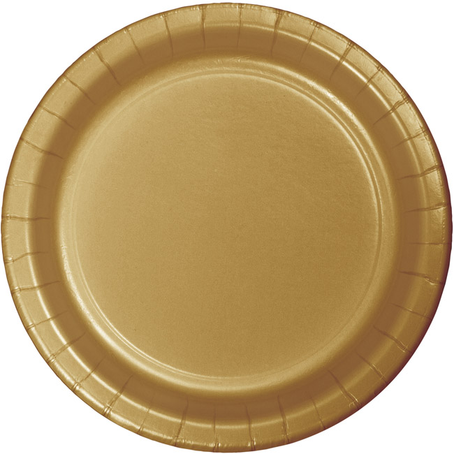 Gold Heavy Duty 7inch Paper Plates Party at Lewis Elegant Party