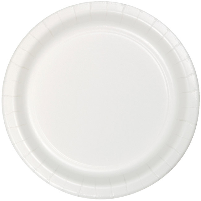 White Heavy Duty 9inch Paper Plates Party at Lewis Elegant Party