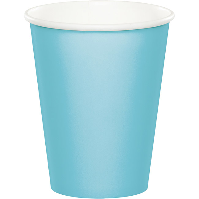 Pastel Blue 9 oz Hot or Cold Paper Cups Party at Lewis Elegant Party
