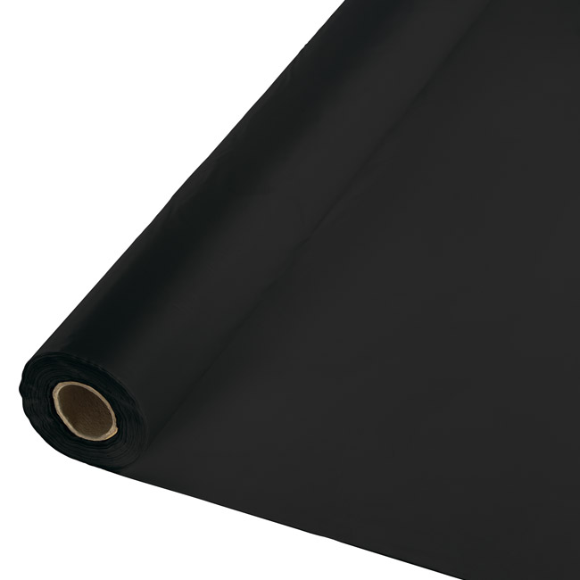 Black Plastic Tablecloth 100foot Roll Party at Lewis Elegant Party