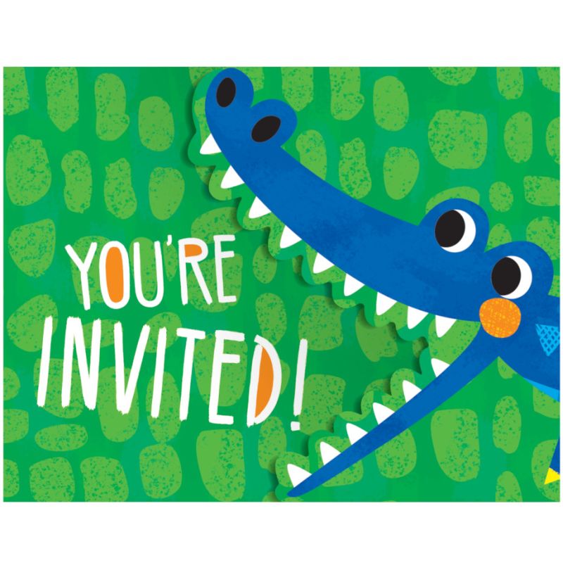 Alligator Party Gatefold Invitations: Party at Lewis Elegant Party ...