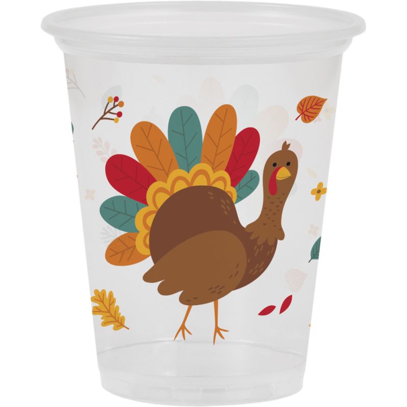 Tom Turkey Clear 16 oz Plastic Cups Party at Lewis Elegant Party