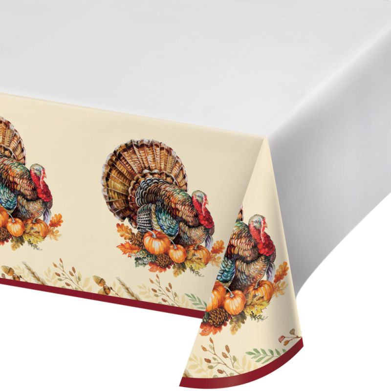 Autumn Turkey Paper Tablecloth Party at Lewis Elegant Party Supplies