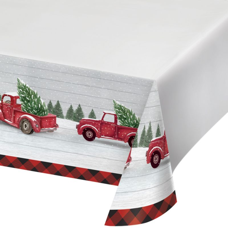 Farmhouse Christmas Paper Tablecloth Party at Lewis Elegant Party