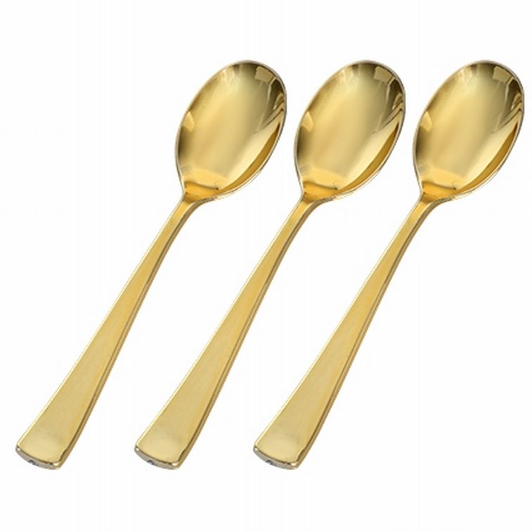Gold Secrets Plastic Spoons Party at Lewis Elegant Party Supplies