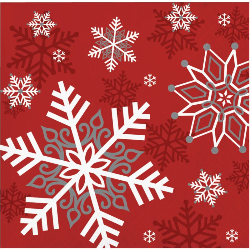 Winter Snowflakes Beverage Napkins Party at Lewis Elegant Party