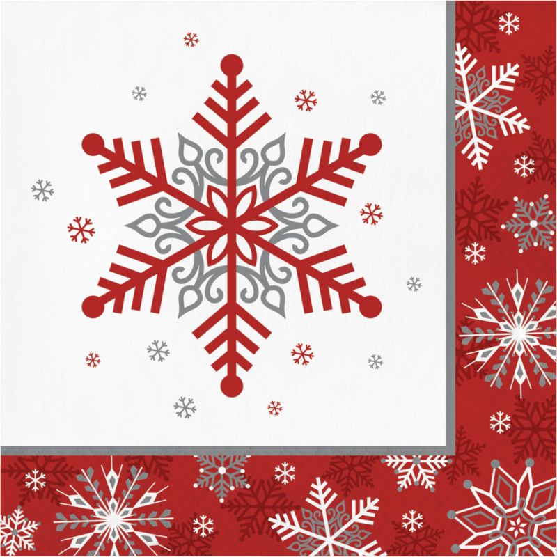 Winter Snowflakes Lunch Napkins Party at Lewis Elegant Party Supplies