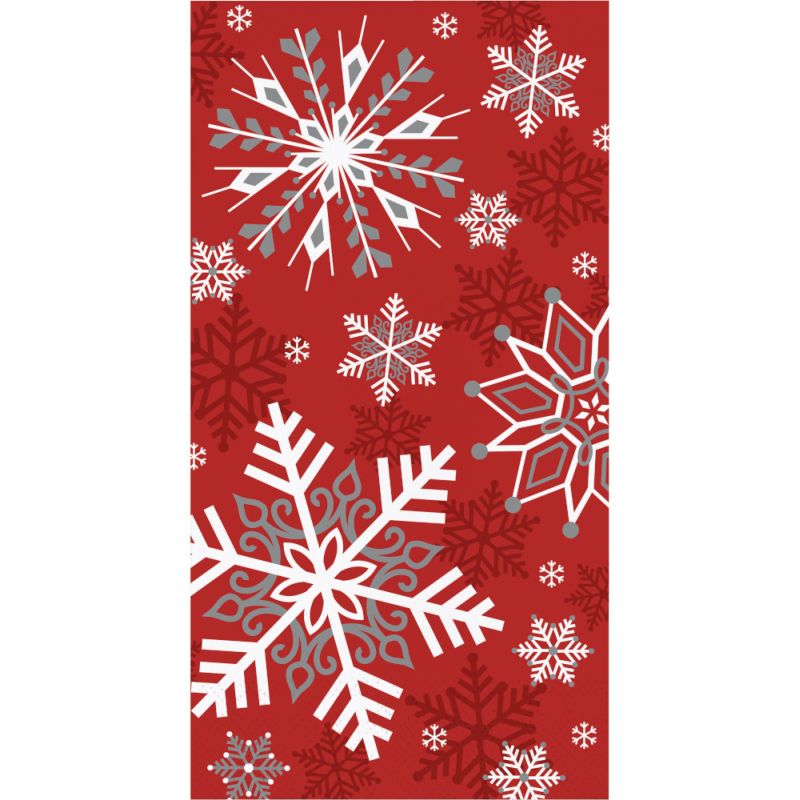Winter Snowflakes 3Ply Guest Dinner Napkins Party at Lewis Elegant