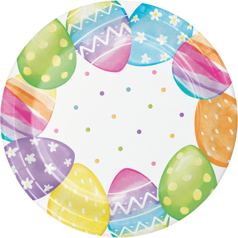 Watercolor Easter Eggs 9-inch Plates: Party at Lewis Elegant Party ...
