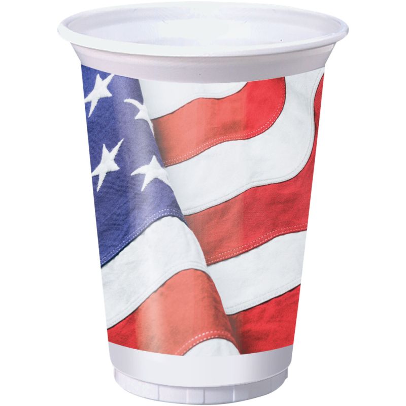 Patriotic Flag 16 oz Plastic Cups Party at Lewis Elegant Party