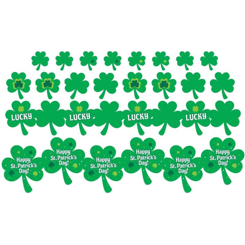St. Patrick's Day Printed Paper Mega Value Pack Cutouts Party at Lewis