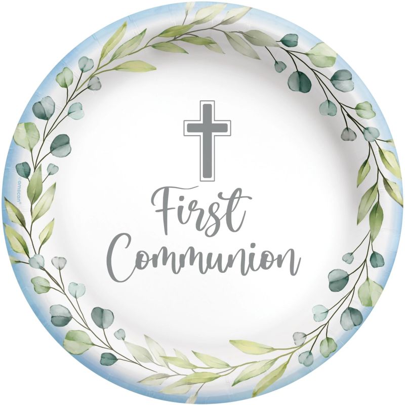 My First Communion Boy 6.75inch Plates Party at Lewis Elegant Party