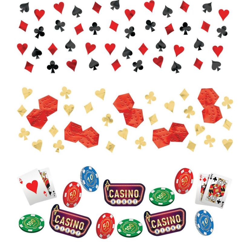 Casino Night 3 Mix Confetti Party at Lewis Elegant Party Supplies
