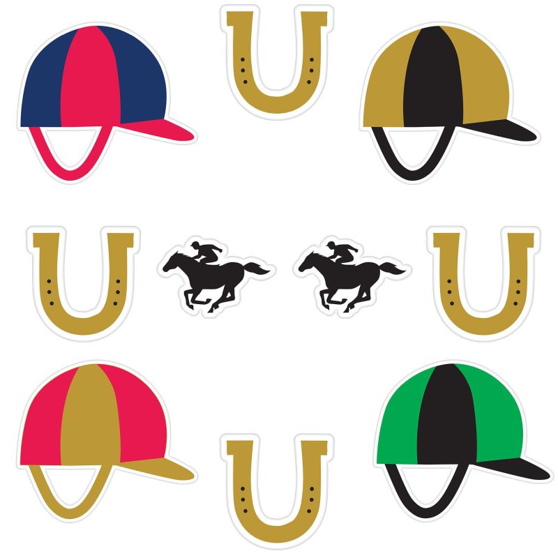 Horse Racing Derby Day Jockey Helmet Cutout Set Party at Lewis Elegant