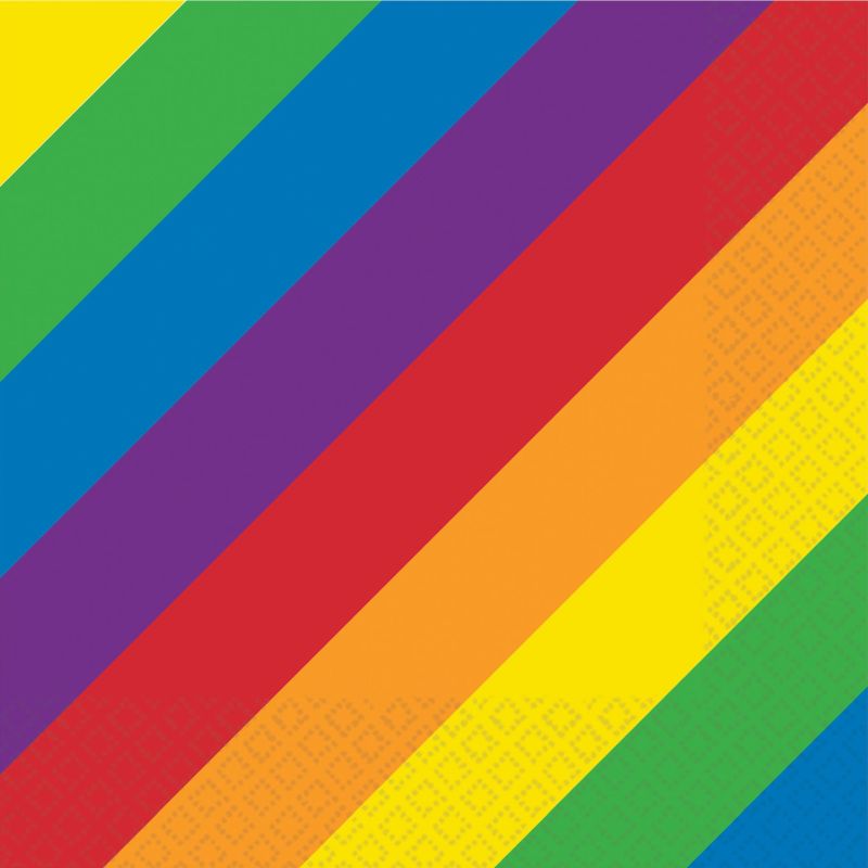 Rainbow Lunch Napkins Party at Lewis Elegant Party Supplies, Plastic