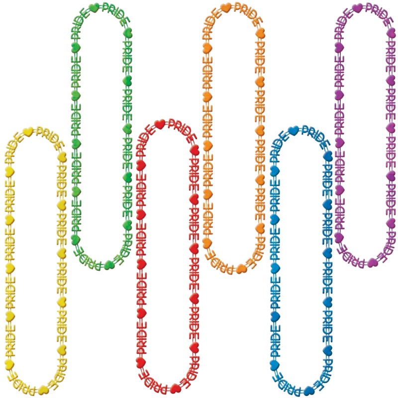 Shappy 36 Pcs Pride Beads Stuff Rainbow Bead Necklace