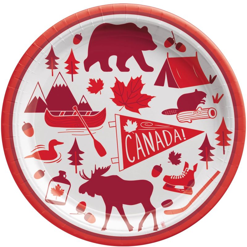 Canadian Pride 9-inch Plates: Party at Lewis Elegant Party Supplies ...