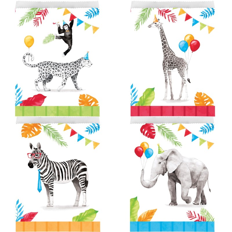 Party Jungle Animals Favor Bags Party at Lewis Elegant Party Supplies