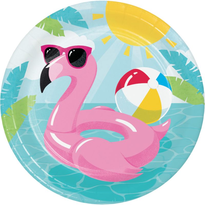 Pool Party Floats 7inch Plates Party at Lewis Elegant Party Supplies, Plastic Dinnerware
